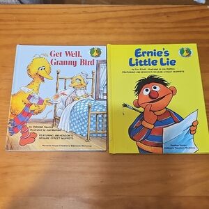 Vintage Sesame Street Kids Book Set of 2